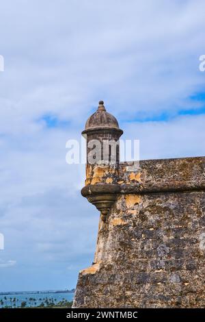 San Jan, Porto Rico. Zona della città vecchia. Storia nei Caraibi. Foto Stock