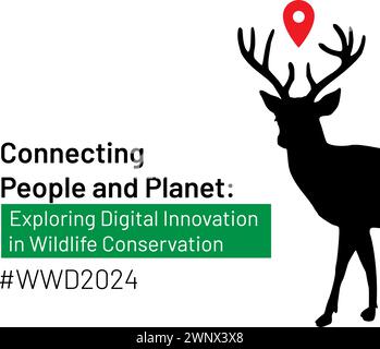 progettazione di un giorno per la fauna selvatica Illustrazione Vettoriale