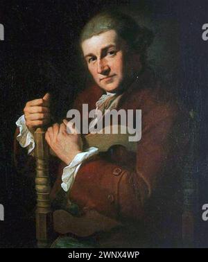 DAVID GARRICK (1717-1779) attore inglese dipinto da Angelica Kauffman nel 1764 Foto Stock