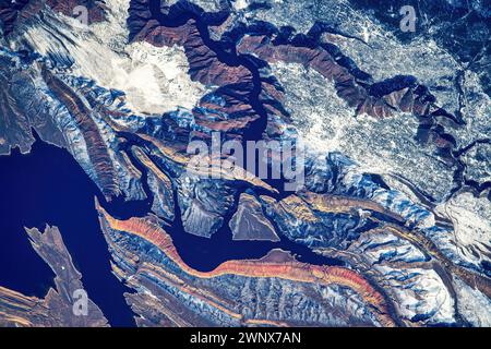 Terra vicino a Pagosa Springs, colorado, Stati Uniti. Miglioramento digitale di un'immagine da parte della NASA Foto Stock