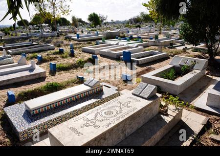 Tunisia: il musulmano cementary di Sidi Bou Said in Hammamet Foto Stock