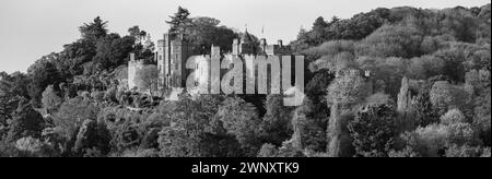 Foto panoramica del castello di Dunster nel Somerset Foto Stock