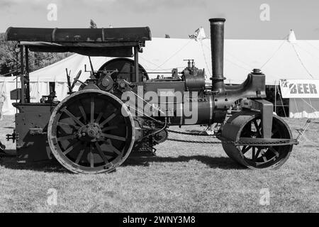 Drayton.Somerset.regno unito.19 agosto 2023.un rullo stradale da 10 tonnellate Aveling e Porter chiamato Trundle del 1902 è in mostra a Yesterdays Farming Foto Stock