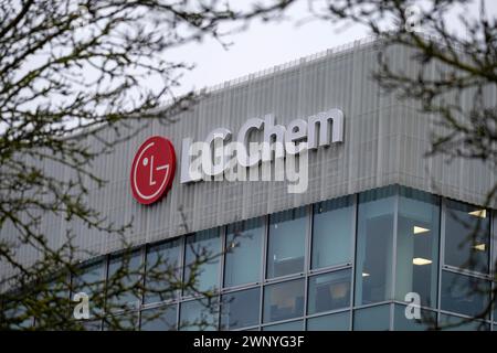 LG Chem Petrochemicals Company Building, materiali di qualità per batterie ricaricabili, industria IT, industria automobilistica, sviluppo sostenibile in te Foto Stock