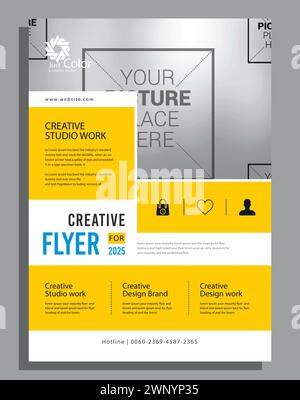 Modello di progettazione del volantino Vector Modern Corporate Business Illustrazione Vettoriale