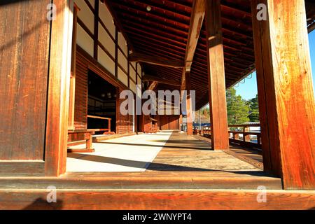 Tenryu-ji, un venerabile tempio Zen ad Arashiyama, Susukinobabacho, Sagatenryuji, Ukyo Ward, Kyoto, Giappone Foto Stock