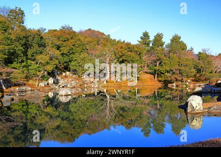 Tenryu-ji, un venerabile tempio Zen ad Arashiyama, Susukinobabacho, Sagatenryuji, Ukyo Ward, Kyoto, Giappone Foto Stock