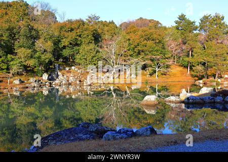 Tenryu-ji, un venerabile tempio Zen ad Arashiyama, Susukinobabacho, Sagatenryuji, Ukyo Ward, Kyoto, Giappone Foto Stock