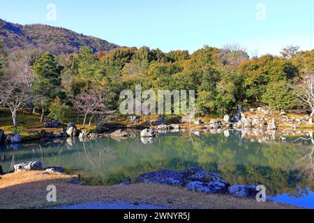 Tenryu-ji, un venerabile tempio Zen ad Arashiyama, Susukinobabacho, Sagatenryuji, Ukyo Ward, Kyoto, Giappone Foto Stock