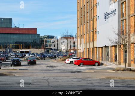 Parcheggi in superficie di proprietà della Dalhousie University in Queen Street a Halifax, nuova Scozia, Canada Foto Stock