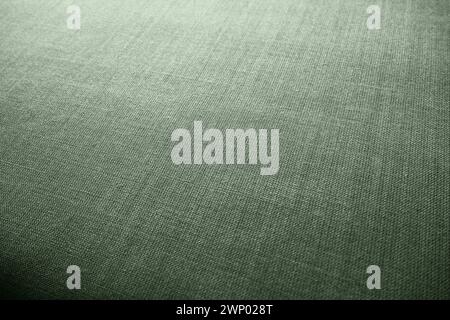 tessuto di sfondo verde. Un pezzo di panno di lana è disposto in modo ordinato sulla superficie. Trama e tessuto. Vestire il tessuto o per la cucina Foto Stock