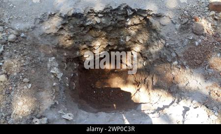 ricercare i tipi di terreno per scoprire i tipi, i tipi e le miscele presenti nella miscela di terreno Foto Stock