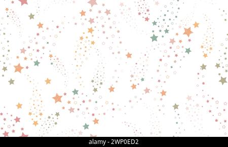 Design banner a stelle con sfondo bianco Illustrazione Vettoriale