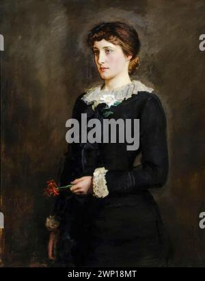 "Il Jersey Lily". Lillie Langtry (1853-1929), socialite britannica, attrice teatrale e produttrice, ritratto a olio su tela di Sir John Everett Millais, 1878 Foto Stock