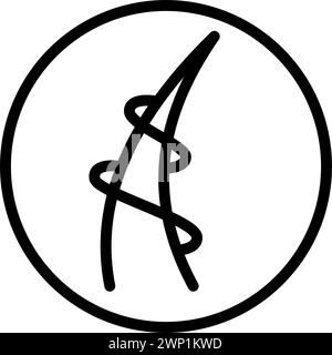 Icona linea di concetto Follicle Shine. Capelli luminosi con pittogramma lineare effetto cheratina. Icona contorno follicolo. Illustrazione vettoriale isolato. Illustrazione Vettoriale