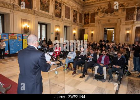 Milano, Italia. 5 marzo 2024. Foto Alessandro Cimma/LaPresse 05-03-2024 Milano, Italia. Conferenza stampa di presentazione stramilano 2024. Foto Alessandro Cimma/LaPresse 05-03-2024 Milano, Italia. Conferenza stampa di presentazione Stramilano 2024. Crediti: LaPresse/Alamy Live News Foto Stock