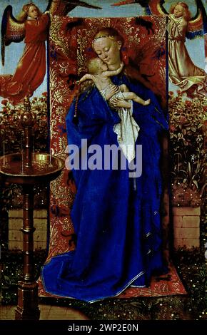 Madonna alla Fontana, 1439, JAN VAN EYCK, 1390 - 1441, fiammingo, museo reale di Belle Arti, Anversa, Belgio, Belgio. Foto Stock
