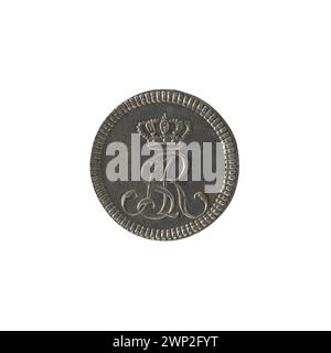 1771 monete della corona di processo raffiguranti re Stanisław August Poniatowski, coniate da Johann Philip Holzhaeusser e Justin Schröder a Varsavia. Foto Stock