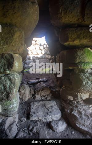 3 febbraio 2024 Italia, Sardegna, Nuoro, Bortigali villaggio preistorico di Nuraghe Orolu Foto Stock