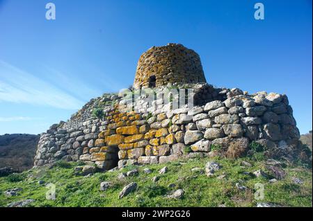 3 febbraio 2024 Italia, Sardegna, Nuoro, Bortigali villaggio preistorico di Nuraghe Orolu Foto Stock