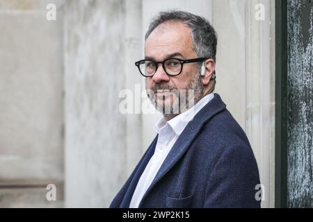 Londra, Regno Unito. 5 marzo 2024. Paul Scully, deputato, che è stato Ministro per Londra dal 2020 al 2023 e che ha annunciato ieri di essersi ritirato alle prossime elezioni, è oggi a Whitehall. Crediti: Imageplotter/Alamy Live News Foto Stock