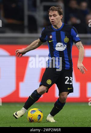 Milano, Italia. 4 marzo 2024. Nicolo Barella del FC Internazionale durante la partita di serie A al Giuseppe Meazza, Milan. Il credito per immagini dovrebbe essere: Jonathan Moscrop/Sportimage Credit: Sportimage Ltd/Alamy Live News Foto Stock