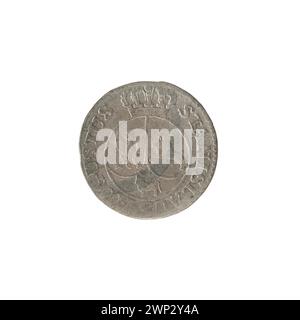 Raffigurazione della Corona sei del 1794 relativa a Stanisław August Poniatowski, re di Polonia, che illustra insegne reali e arte numismatica. Foto Stock