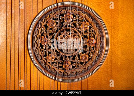 Decorazione Soundhole di un liuto Foto Stock