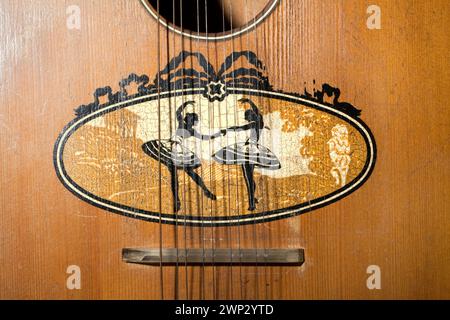 Decorazione Soundhole di un liuto Foto Stock