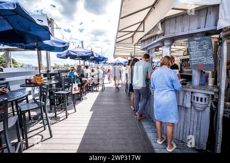 Ristoranti a Portland, Harbor, Maine Foto Stock