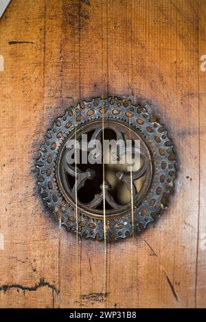 Decorazione Soundhole di un liuto Foto Stock