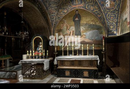 Calvario, Golgota, Chiesa del Santo Sepolcro, Gerusalemme, Israele Foto Stock