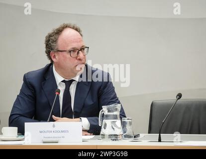 L'AIA - Wouter Koolmees, CEO di NS, durante un'audizione alla camera dei rappresentanti sull'aumento dei prezzi dei biglietti e dei dati annuali delle NS. ANP SEM VAN DER WAL netherlands Out - belgio Out Foto Stock