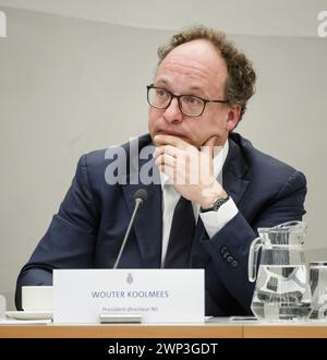 L'AIA - Wouter Koolmees, CEO di NS, durante un'audizione alla camera dei rappresentanti sull'aumento dei prezzi dei biglietti e dei dati annuali delle NS. ANP SEM VAN DER WAL netherlands Out - belgio Out Foto Stock