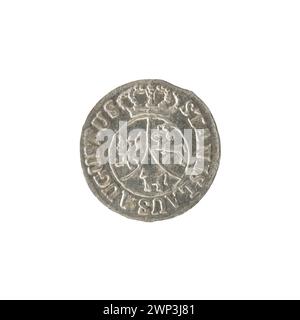 Raffigurazione della Corona sei associata a Stanisław August Poniatowski, re di Polonia (1764-1795), datato 1794, che rappresenta insegne reali e arte numismatica storica. Foto Stock