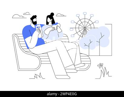 Buon fine settimana isolato cartoon illustrazioni vettoriali. Illustrazione Vettoriale