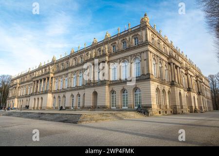 Herrenchiemsee è un complesso di edifici reali a Herreninsel, la più grande isola del lago Chiemsee, nel sud della Baviera, in Germania Foto Stock