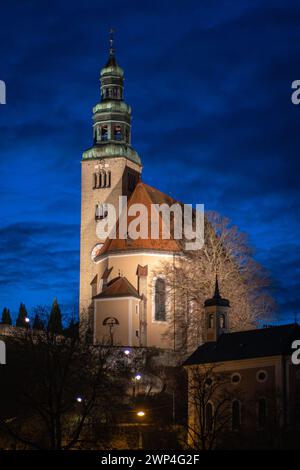 Chiesa "Pfarre Mülln" nel centro storico di Salisburgo, Austria Foto Stock