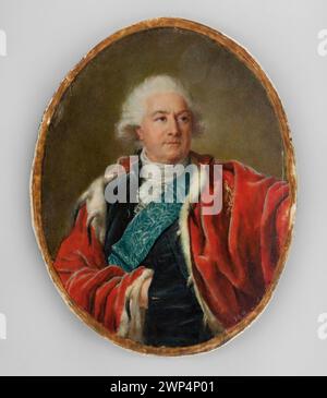 Un ritratto di Stanisław August Poniatowski (1732-1798), re di Polonia, in una vista di tre quarti, che mostra l'abbigliamento reale e l'iconografia, basata su una miniatura del 1797 di Elisabeth Louise Vigée-Lebrun, conservata con dettagli di provenienza da Jakub Klejman. Foto Stock