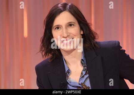 Roma, Lazio. 5 marzo 2024. Roma, Italia. 05 marzo 2024; immagine da sinistra a destra, Elly Schlein partecipa alla trasmissione cinque minuti, credito: massimo insabato/Alamy Live News Foto Stock