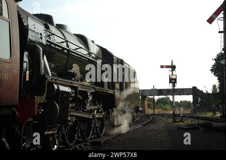 'Royal Scot' alla stazione di Kidderminster Town. Foto Stock