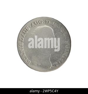 Moneta d'incoronazione del 1789 raffigurante re Stanisław August Poniatowski, prodotta dall'incisore Efraim Brenn. Foto Stock