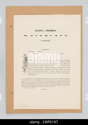 Carte raffiguranti la sorella d'argento Zygmunt in P Ocko, con testo polacco e francese, raffiguranti l'arte Redium dell'età della rinascita alla fine del XVII secolo in Polonia, stampate da Maksymilian Fajans a Varsavia e Parigi, 1853-1855. Foto Stock