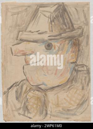 Dipinto "il giovane principale in un cappello" di Tadeusz Makowski, 1931-1932, raffigurante una figura maschile con un cappello, che rappresenta la ritrattistica polacca dell'inizio del XX secolo. Foto Stock