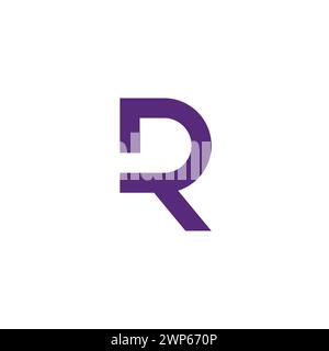 Logo RD. Vettore icona lettera R. Illustrazione Vettoriale
