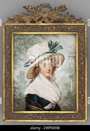 Alexandrine-Charlotte-Sophie de Rohan-Chabot, principe di la Rochefoucauld, marchese di castellane). (1763-1839); sconosciuto, Vigée -lebrun, Elisabeth Louise (1755-1842); 1900 (1900-00-00-00-1787-00-00); Jełowicki, Adolf Józef (1863-1937), Jełowicki, Adolf Józef (1863-1937)-collezioni, architettura, aristocrazia, dono (provenienza), alberi, falsificazione, donne, miniature straniere, copricapo, parchi, paesaggi, ritratti di en trois - quarti, ritratti di donne, abiti Foto Stock