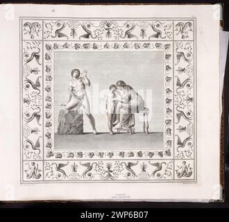 Vestigia delle Terme di Tito. Lucius Papirius. Quadro dalla decorazione della stanza 21; Carlone, Marco (1742-1796), Smuglewicz, Franciszek (1745-1807), manna, Pietro (17 ..- 18 ..); dopo il 1776 (2a edizione di bianco e nero) (1776-00-00-1801-00-00-00); SAS-Zubrzycki Jan, collezione, Vestigia delle Terme di Tito, 1776, illustrazione, acquisto (provenienza) Foto Stock