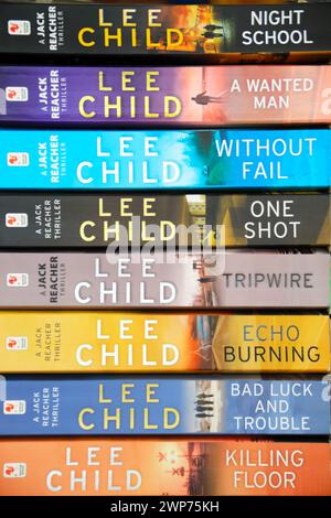 Lee Child libri basati sul personaggio di Jack Reacher Foto Stock