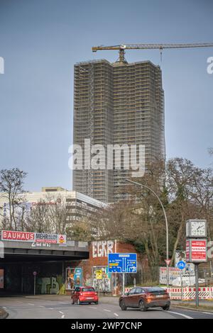 Baustelle Wohnhaus Überlin, Steglitzer Kreisel, Schloßstraße, Steglitz, Berlino, Germania Foto Stock