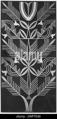 L'esposizione internazionale del 1925 a Parigi ha caratterizzato il Padiglione polacco con sgraffito e dipinti murali di Wojciech Jastrzębowski, che illustrano le arti decorative polacche Foto Stock